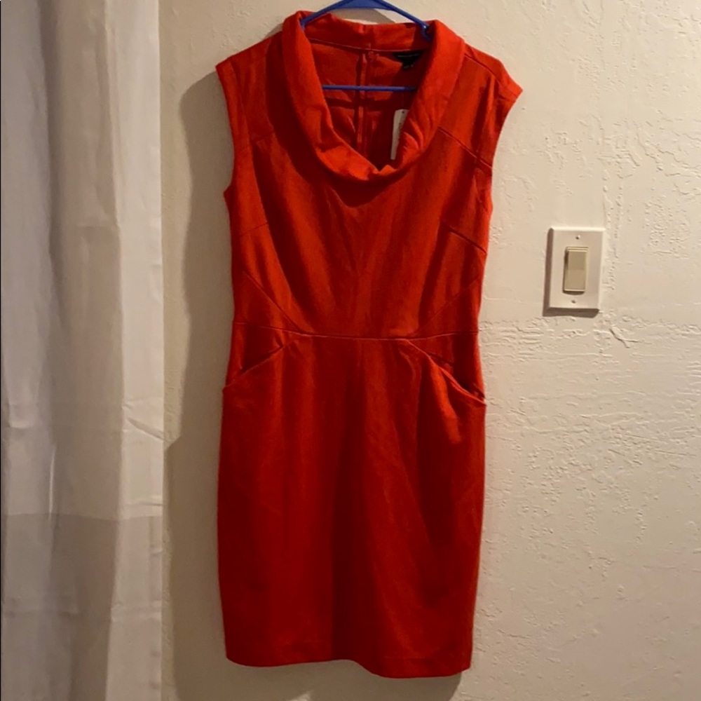 Banana republic orange rust dress